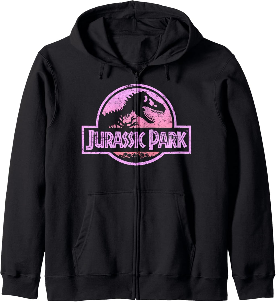 Jurassic Park Retro Neon Pink Logo Kapuzenjacke