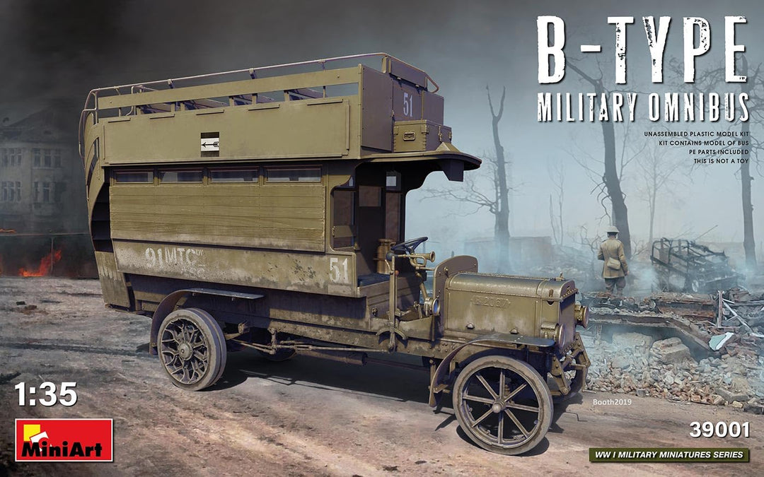 Mini Art 39001 1:35 WWI Miltär Omnibus B-Typ - originalgetreue Nachbildung, Modellbau, Plastik Bausa
