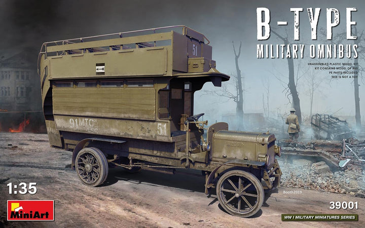 Mini Art 39001 1:35 WWI Miltär Omnibus B-Typ - originalgetreue Nachbildung, Modellbau, Plastik Bausa