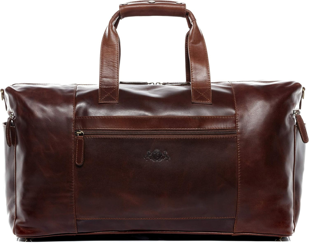 SID & VAIN XL Reisetasche Bristol Side aus Premium Leder I Sporttasche gross XL gross für Herren und