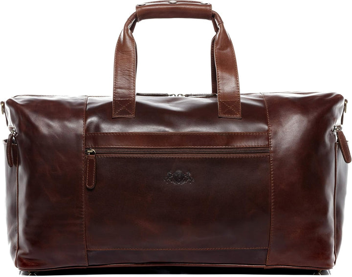 SID & VAIN XL Reisetasche Bristol Side aus Premium Leder I Sporttasche gross XL gross für Herren und