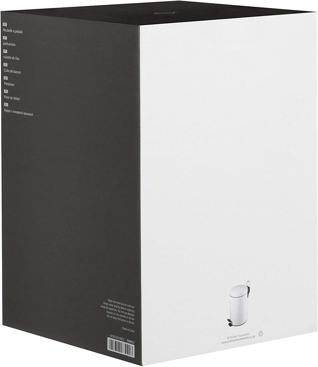 Premier Housewares Treteimer, 3 l, weiss Blanco Treteimer, Blanco Treteimer