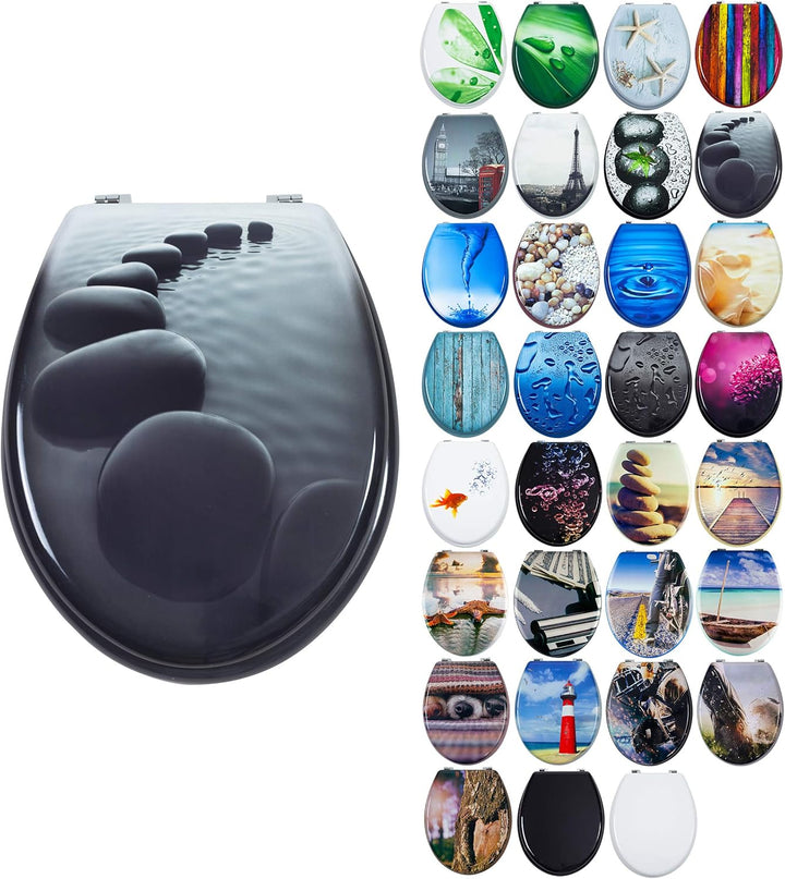 Grafner MDF WC Sitz mit Absenkautomatik viele schöne Motive zur Auswahl - stabile Qualität - einfach