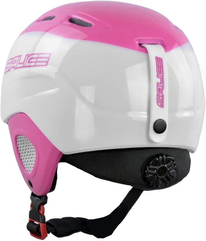 Salice Kinder Skihelm Junior Fuchsia Grösse 48-56 mit Roller, Unisex