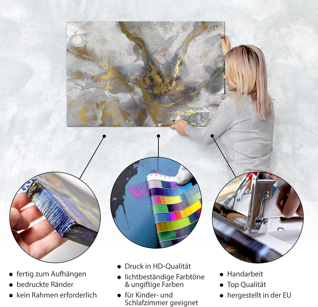 murando - Bilder Abstrakt 120x80 cm Leinwandbild 1 tlg Kunstdruck modern Wandbilder XXL Wanddekorati
