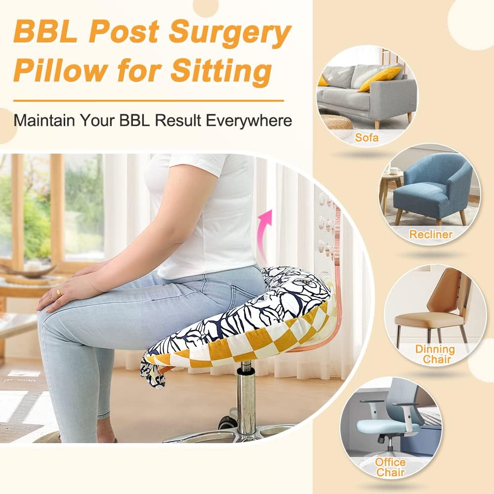 Mybow BBL Kissen nach Operationen zum Schlafen, Booty Butt Pillows BBL Stuhlbett, brasilianischer Bu