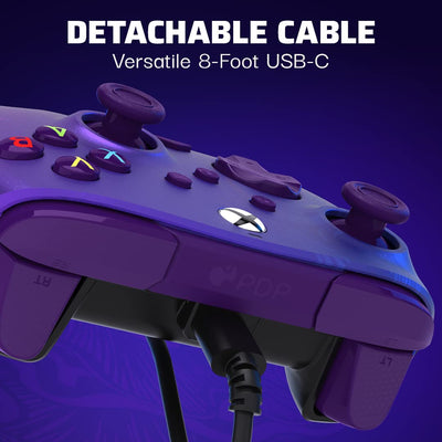 PDP REMATCH XBOX verkabelt Controller lila Fade für XBOX Series X|S, XBOX One, Offiziell Lizenziert