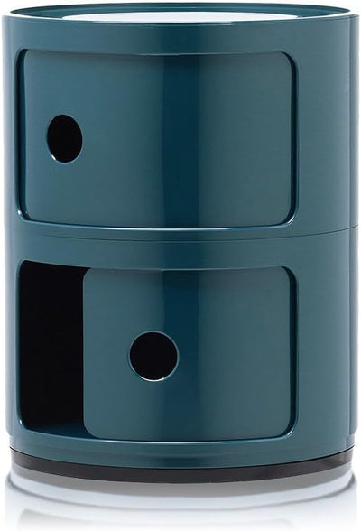 Kartell Componibili, 2 Elements, Blau, Runde Basis 2 Fächer