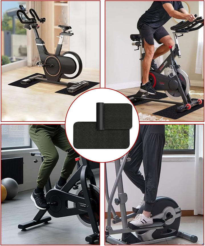 2 Stück Bodenschutzmatte für Sportgeräte Fitnessgeräte 28 x 70cm: Bodenmatte Fitness Bodenschutzmatt