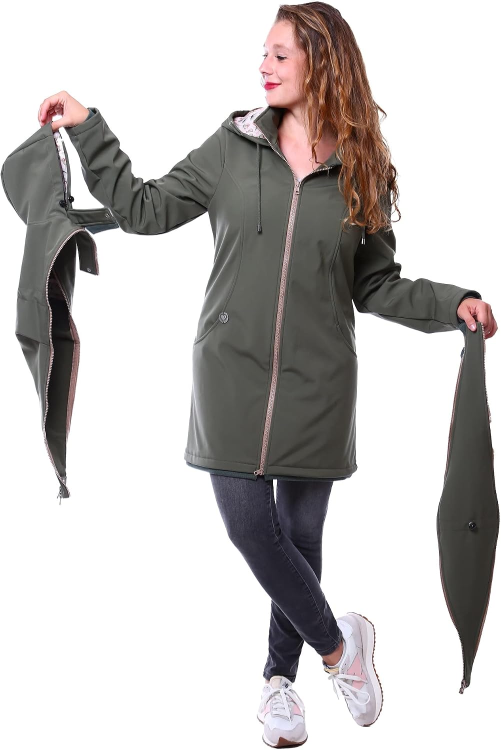Viva la Mama – Allwetter Funktionsjacke für Mama und Baby, Umstandsjacke + Tragejacke - MELLORY S vo