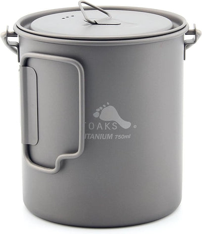 TOAKS Outdoor Camping Titan Cup und Titan Topf Grau, Grau