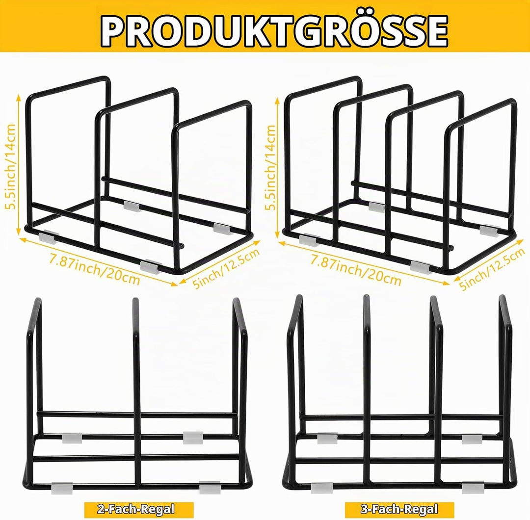 2 Packungen Töpfe und Pfannen Organizer Topfdeckelhalter für Schränke Verbessert Pfannenhalter Kitch