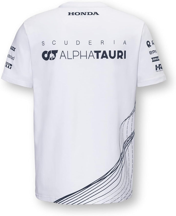 Scuderia AlphaTauri Official Teamline T-Shirt, Herren - Original Merchandise XXL Weiss, XXL Weiß