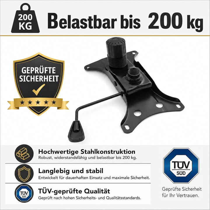 Metall Sitz Mechanik Bodenplatte Platte Sitzmechanik Wippfunktion HöHenverstellung FüR BüRostuhl Loc