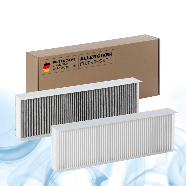FILTERCAPS Ersatzfilter für Vaillant RecoVAIR 260, 360 Ersatzfilterset G4+F7 AKTIVKOHLE, Ersetzt Fil
