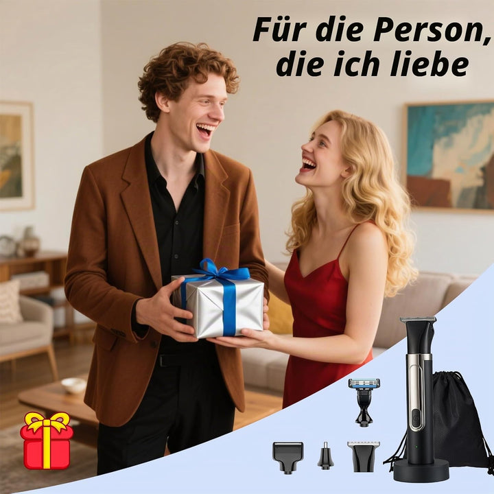 Elektrischer Rückenrasierer für Herren, 4-in-1 Körperpflegeset, Körperhaartrimmer mit verstellbarem