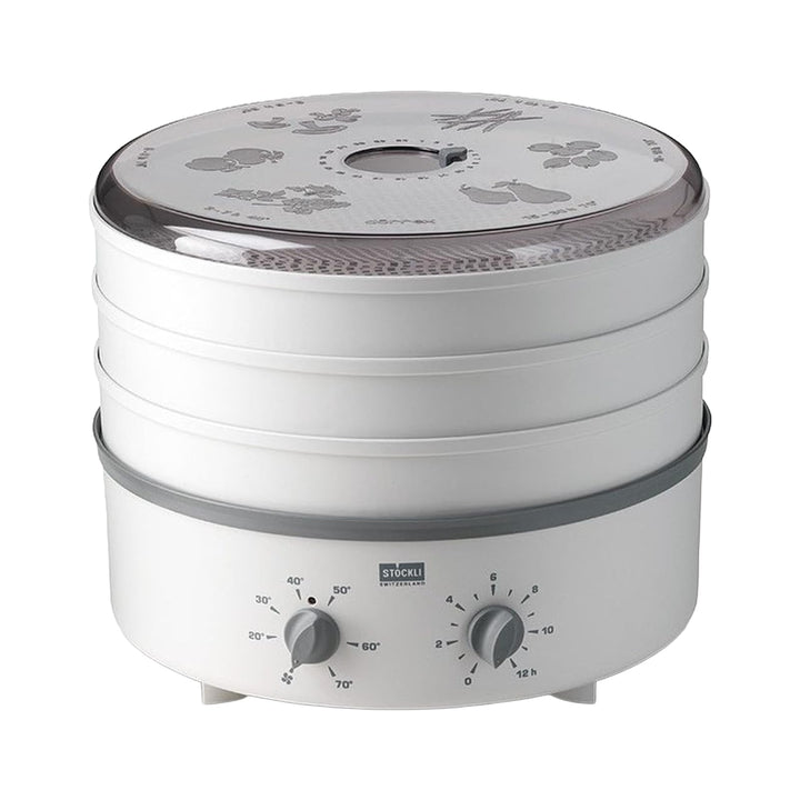 Stöckli Dörrautomat Dörrex mit Timer und Kunststoffgitter, in der Farbe: hellgrau, erweiterbar,