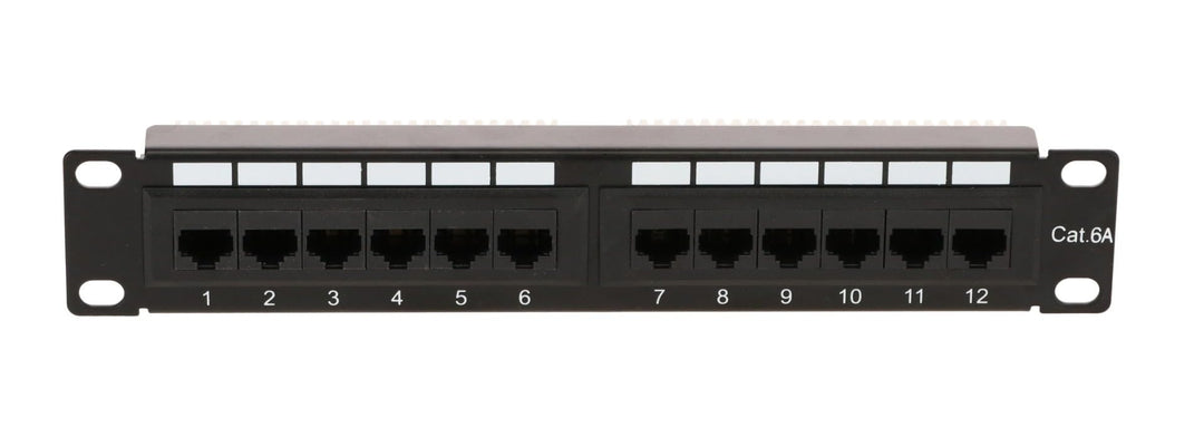 Patchpanel 10 Zoll - 12-fach UTP Patchpanel CAT 6a 10 Zoll - 12-fach Cat6a UTP, 10 Zoll - 12-fach Ca