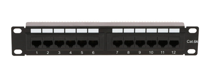 Patchpanel 10 Zoll - 12-fach UTP Patchpanel CAT 6a 10 Zoll - 12-fach Cat6a UTP, 10 Zoll - 12-fach Ca