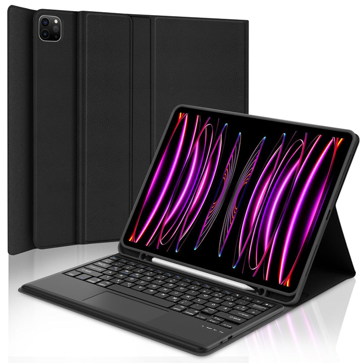 IVEOPPE Tastatur Hülle für iPad Pro 12,9 Zoll 6/5/4/3 Generation Con Touchpad, Magnetisch abnehmbar