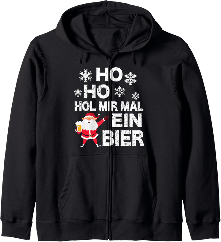 Santa Claus Adventskalender Bierkrug Bier Weihnachtsmann Kapuzenjacke