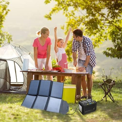 Solarpanel 60W,Solar Ladegeräte Tragbare QC3.0 USB-A PD3.0 USB-C Ausgang faltbar IP65 wasserdicht St
