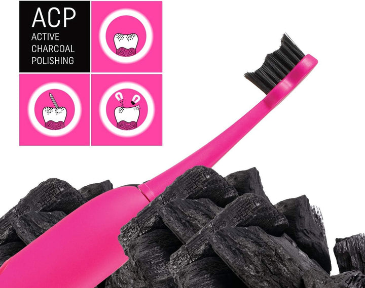Megasmile Sonic Black Whitening II Schallzahnbürste Pink, Elektrische Zahnbürste, mit Timer, Aktivko