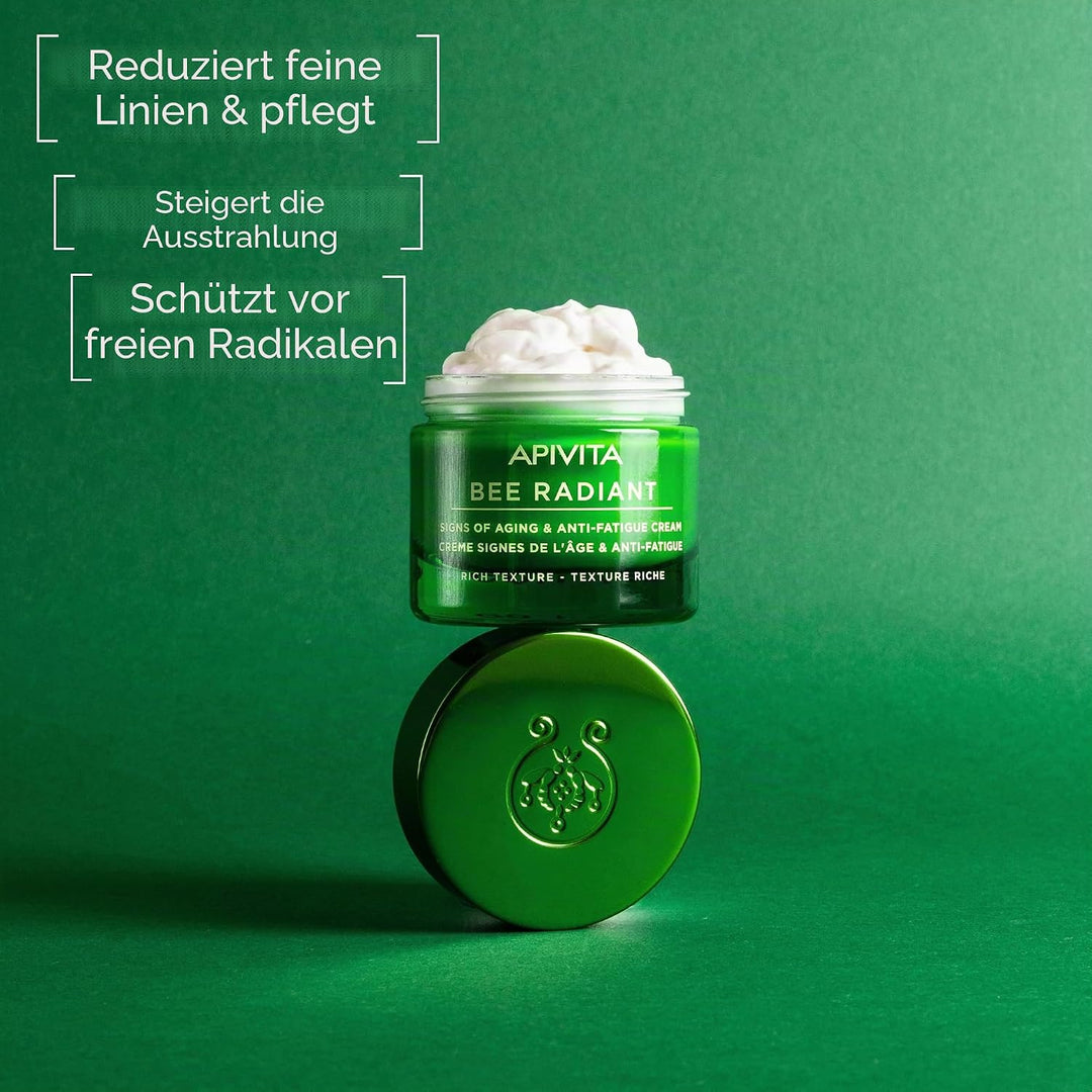 Apivita, Bee Radiant Signs of Aging & Anti-Fatigue Cream Rich Texture, 50 ml.