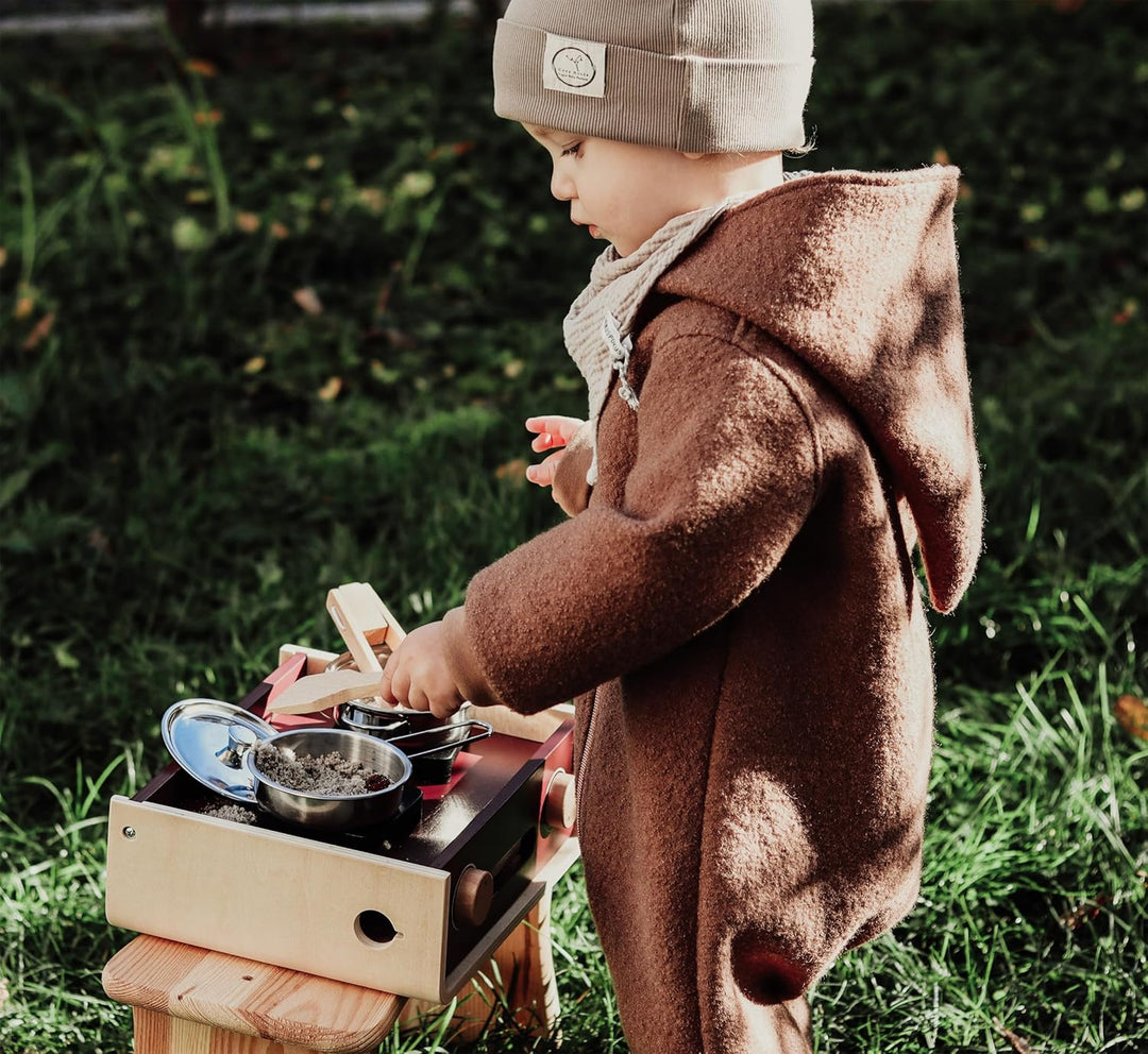 small foot Kinderküche Camping "tasty", Spielküche mit viel Zubehör, Rollenspielzeug für Kinder ab 3