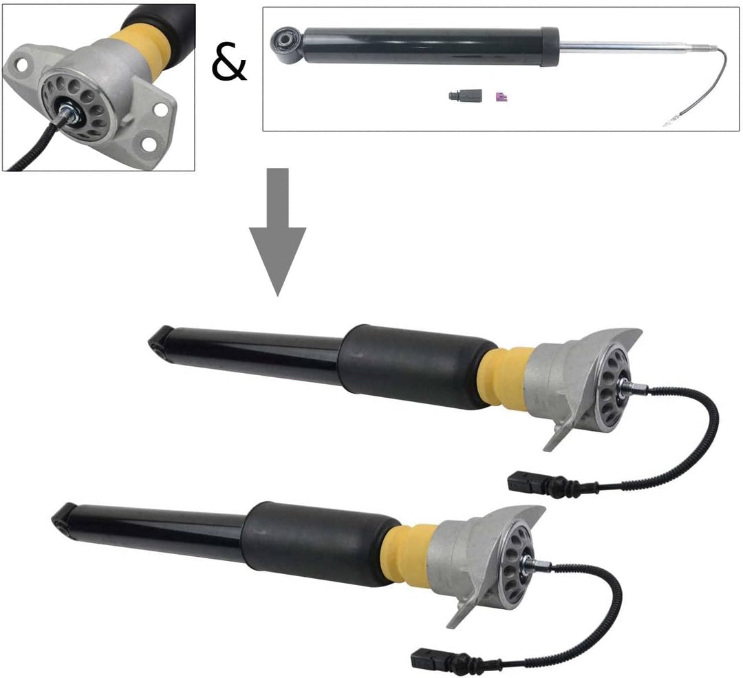 Huiruhy 2x Luftfederbein Stossdämpfer hinten kompatibel mit A6 C7 A7 4G Sportback Elektronisch 4G061
