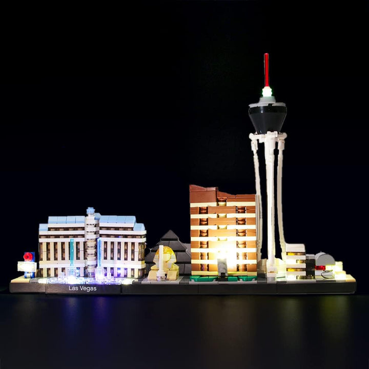GEAMENT LED-Licht-Set für Architecture Skyline Collection Las Vegas - kompatibel mit Lego 21047 Baum