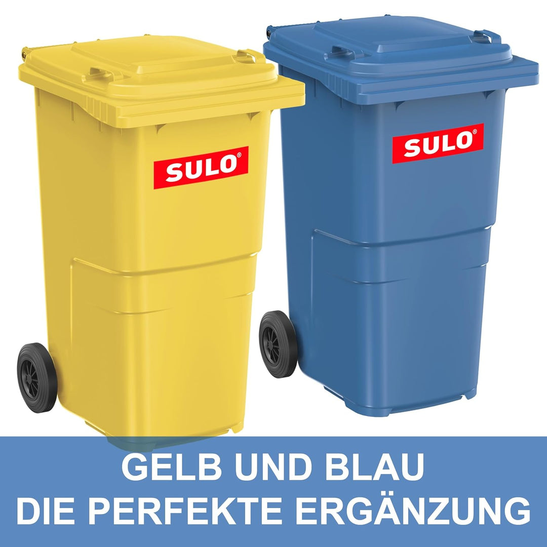 plasteo/SULO CITYBAC 2X 240 Liter Mülltonnen | Blau+Gelb | MGB240 Müllbehälter Abfalltonne Made in G