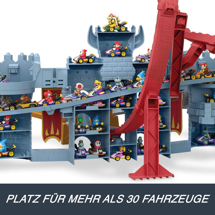 Hot Wheels Spielzeugauto Trackset Mario Kart Bowsers Festung Spielset & Die-Cast-Kamek im Massstab 1