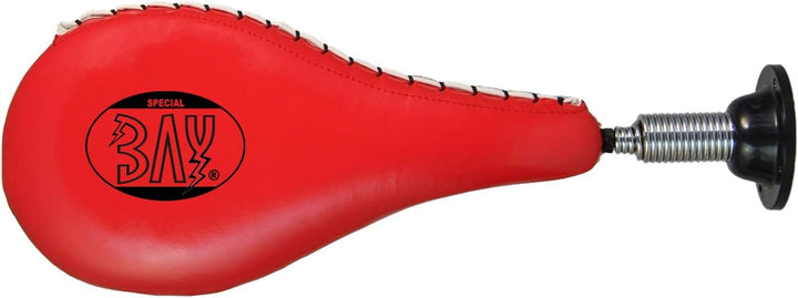BAY® Fun Wand-Schlagpolster mit Feder, ROT - Schlagkissen, Boxbirne, Speedball, Doppel Single Mitt,