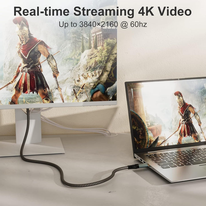 CAKOBLE USB C Kabel 5M,USB C auf USBC 3.2 Gen2 Schnellladekabel,20 Gbps Datenübertragung, 100W 20V/5