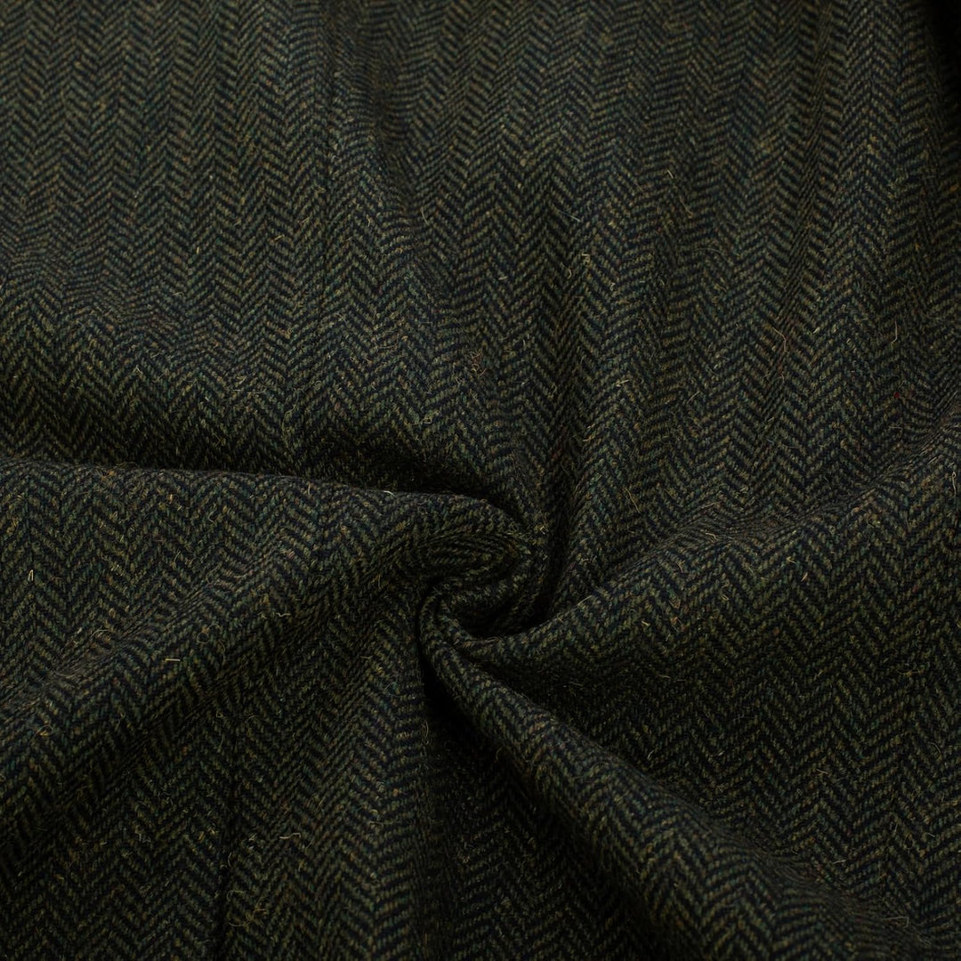 PaulJones Sakko Herren 2 Knöpfe Vintage Blazer Tweed Sakko aus Wollmischung XL Grün, XL Grün