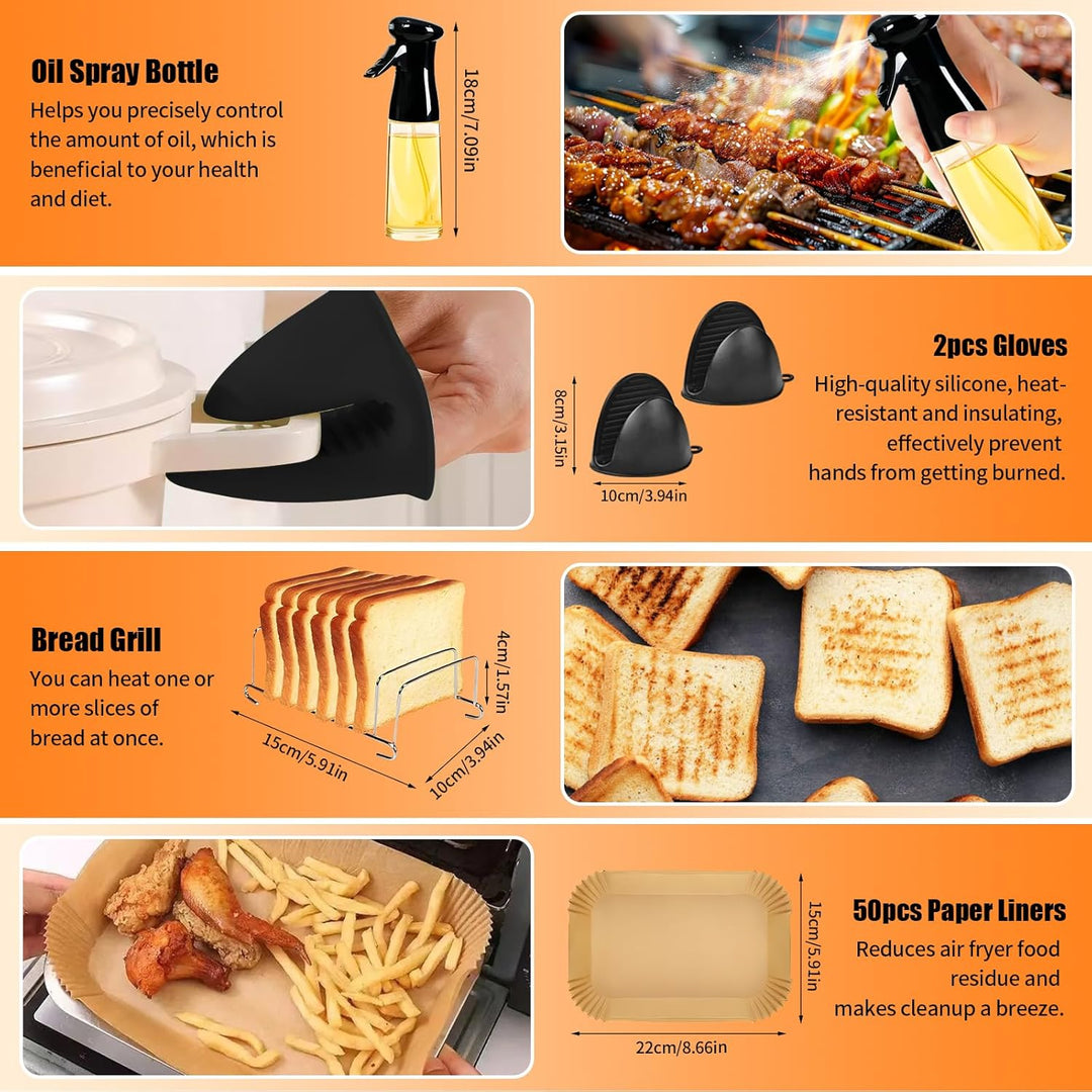 Ninja Heissluftfritteuse Zubehör, Airfryer Zubehör für Ninja Foodi Max Dual Zone Heissluftfritteuse