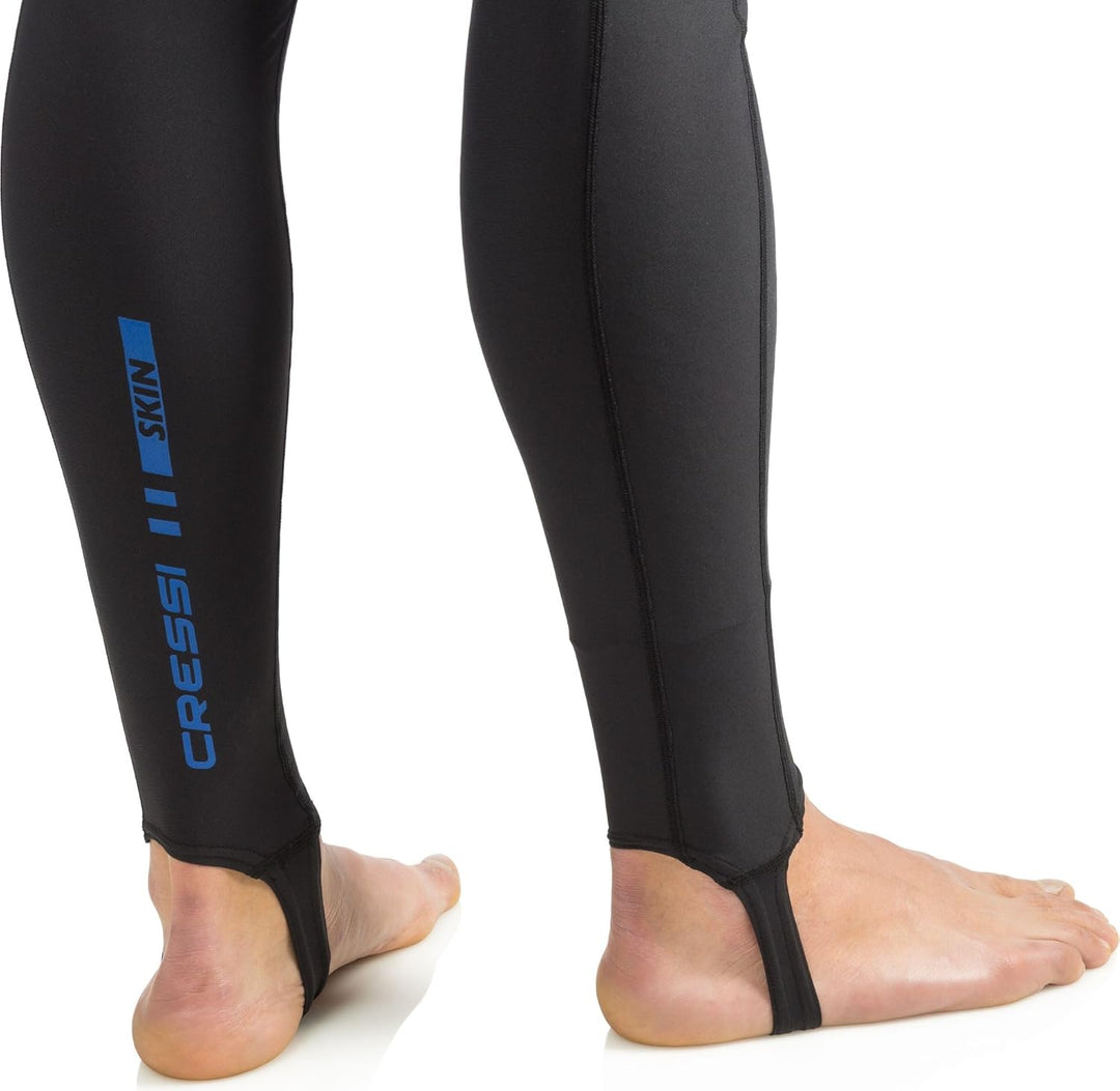 Cressi Skin 1mm - Superelastischen Anzug aus 86% Polyester / 14% Elasthan Schwarz/Blau S/2, Schwarz/