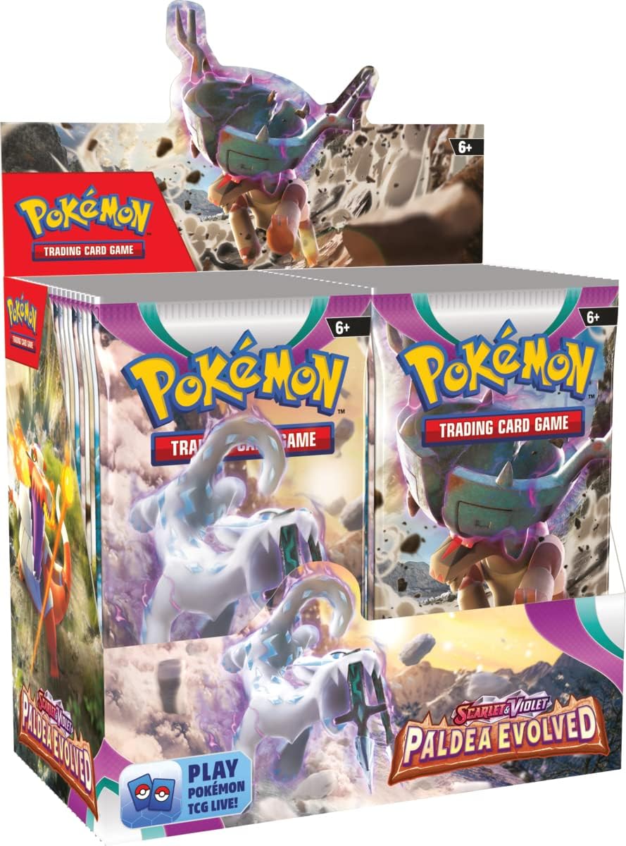 Pokémon TCG: Scarlet & Violet-Paldea Evolved Booster Display Box (36 Packs) - EN Einzelbett, Einzelb