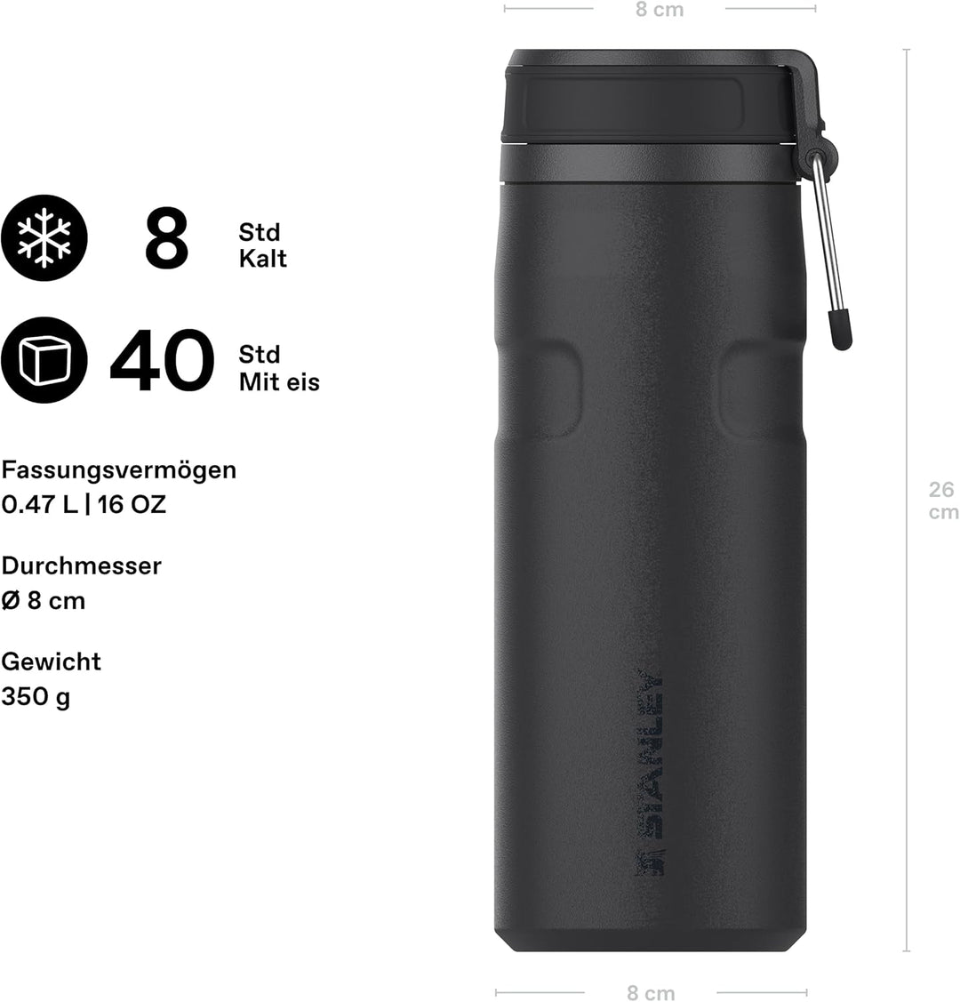 Stanley IceFlowBottle Twist Flip 0.47L - Kühlt 8 Stunden - 40 Stunden Eisgekühlt - Spülmaschinenfest