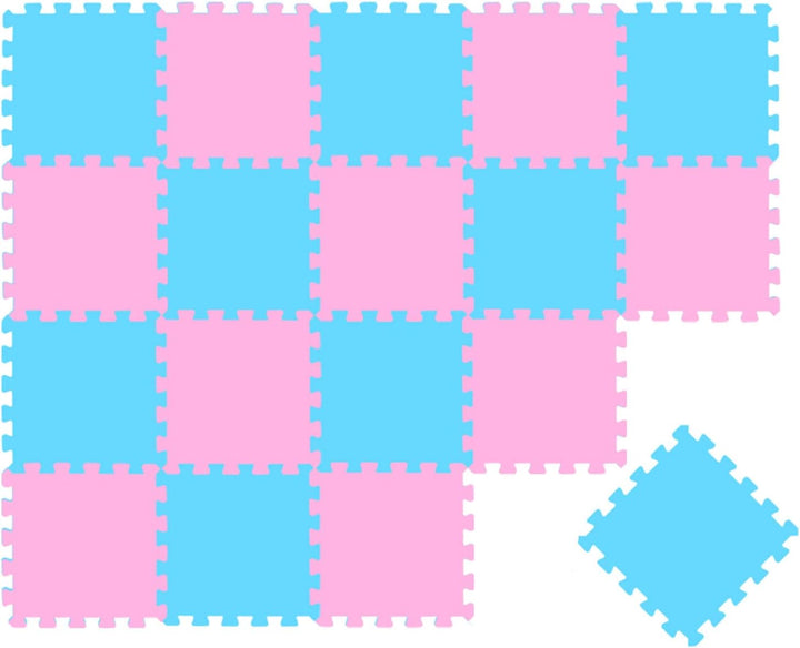 LittleTom 18 Teile Spielmatte Baby ab Null - 30x30 Schaumstoff Puzzlematte Kinder Isomatte Baby Spie