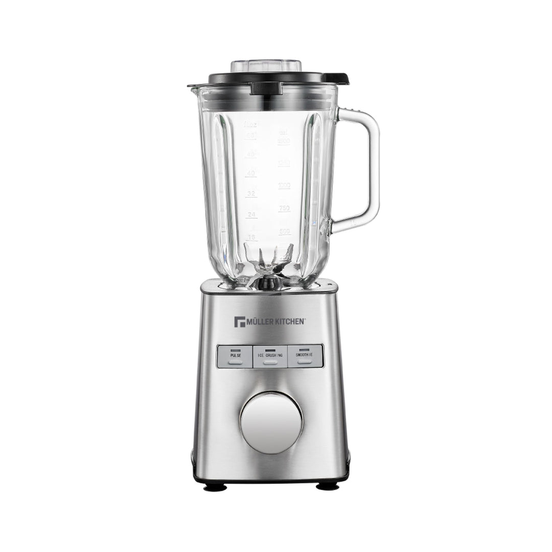Muller Kitchen MK-6065 Küchenmixer Standmixer (1000 W, Glaskanne mit 1,5 l, 6-Klingen-Edelstahlmesse