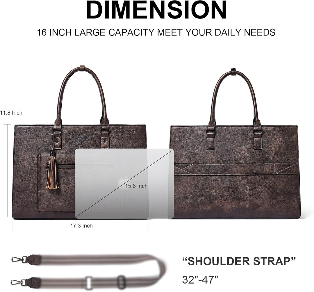 Shrrie Handtasche für Damen, Laptoptasche Aktentasche Arbeitstasche - Businesstasch für Business Bür