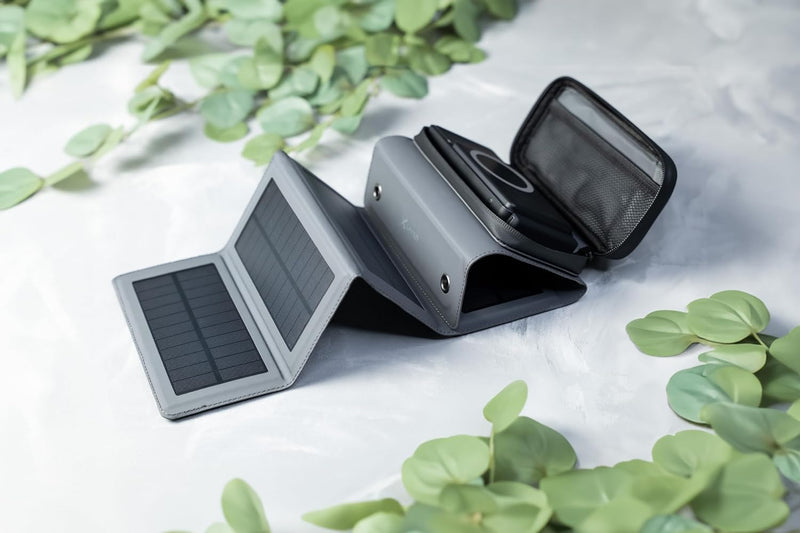 XLayer Wireless Solar Powerbank I 10.000mAh 15W I MagSafe kompatibel I Solarpanel I USB C Schnelllad