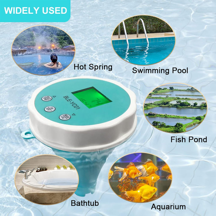 Digitales PH Messgerät, 6 in 1 PH Wert Messgerät Pool, Bluetooth Wassertester PH EC TDS ORP Temp Mon