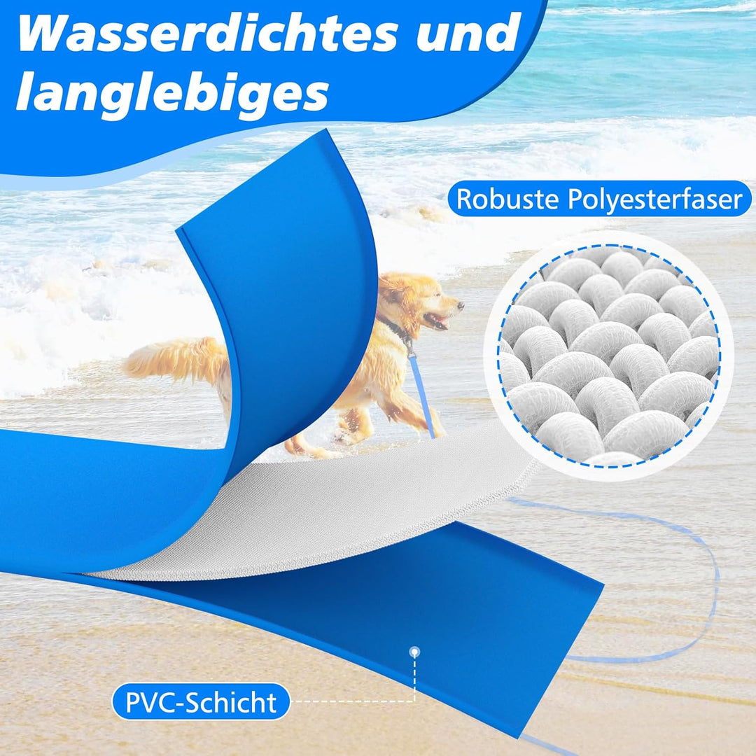 X XBEN Wasserfest Schleppleine für Hunde,3M 5M 10M 15M 20M 30M Gummierte Schleppleine mit Abschliess