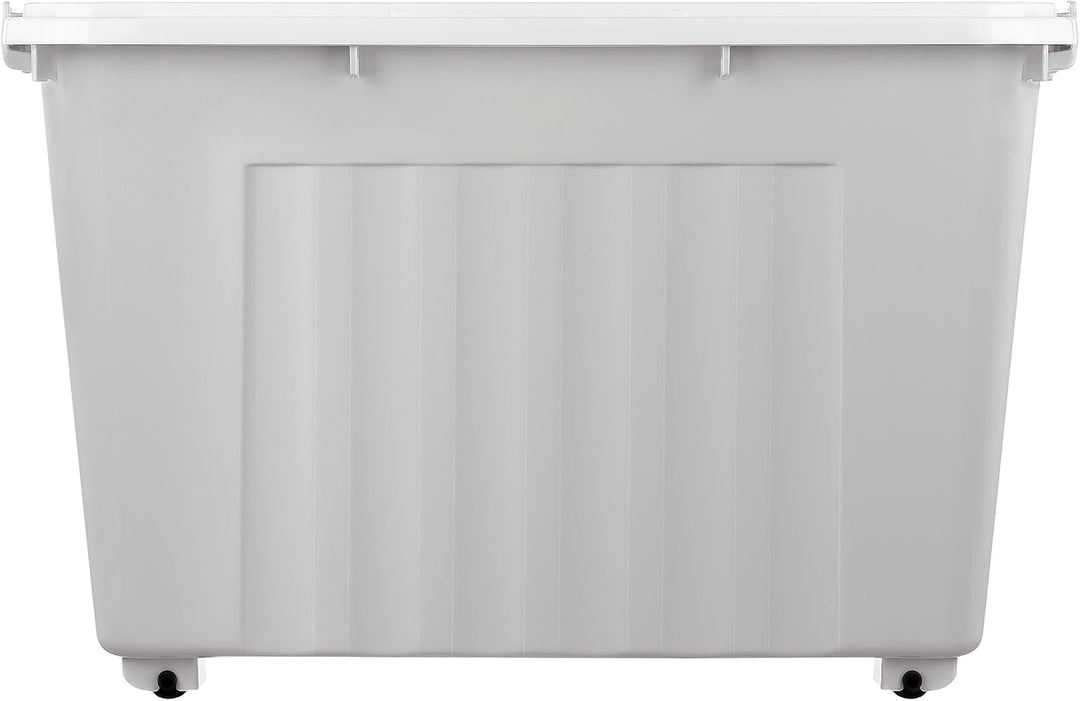 Cetomo,55L,6er-Pack, Aufbewahrungsbox mit deckel,Aufbewahrungsboxen, mit Clips, stapelbar, Wohnzimme