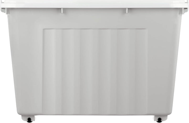 Cetomo,55L,6er-Pack, Aufbewahrungsbox mit deckel,Aufbewahrungsboxen, mit Clips, stapelbar, Wohnzimme