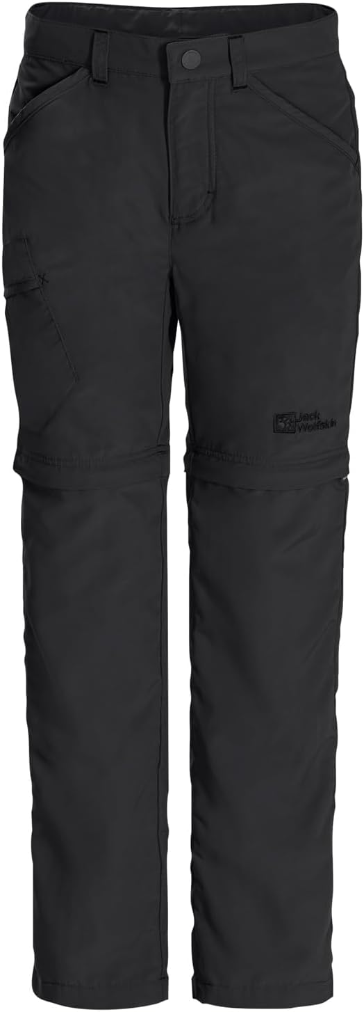 Jack Wolfskin Unisex Kinder Wanderhose Safari Zip Off Pants K 104 Schwarz, 104 Schwarz