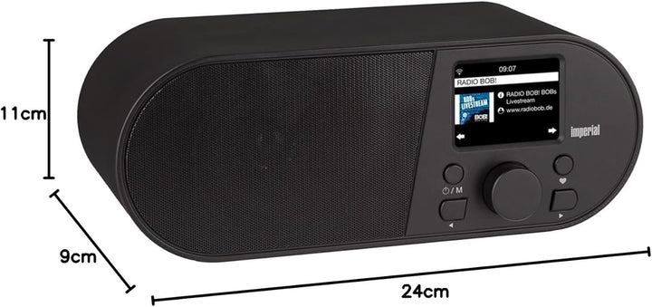 Imperial i105 Internetradio (WLAN, Mediaplayer, USB, DLNA, Farbdisplay, Wecker, Appsteuerung) schwar
